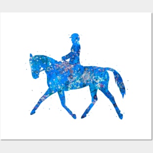 Equestrian blue art Posters and Art